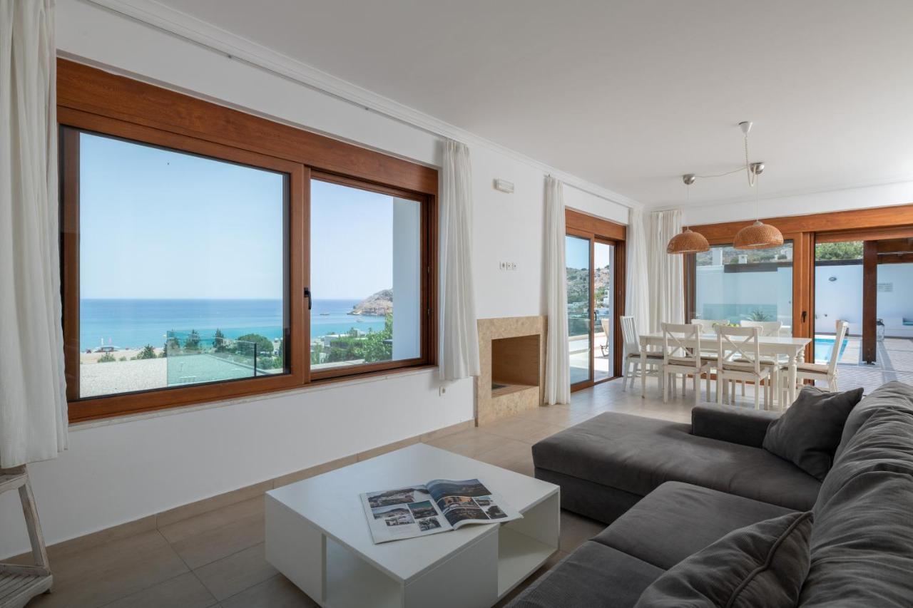 Villa Milena With Private Pool, Vlicha Beach Lindos Екстер'єр фото